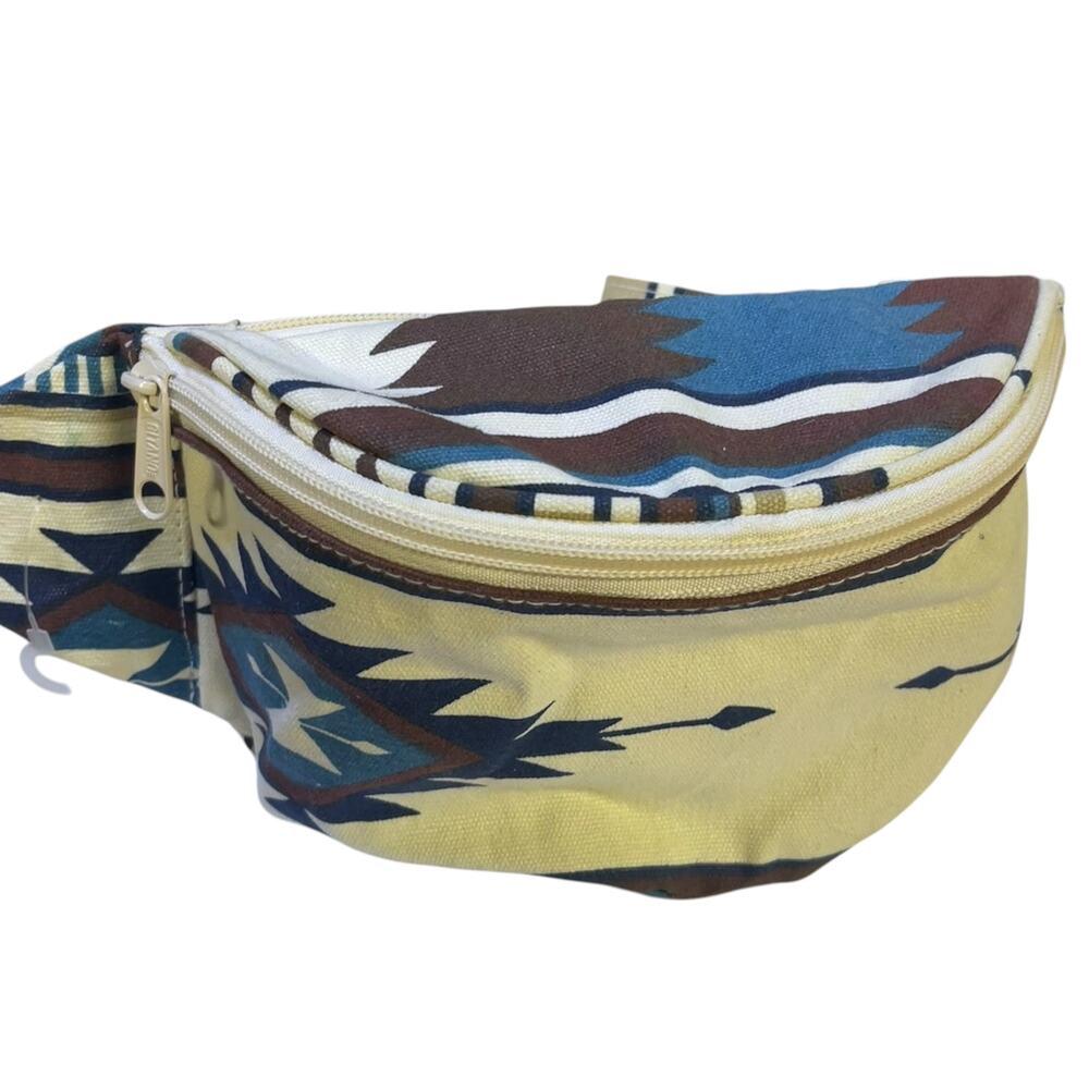 Vintage 1992 Gitano Western Southwestern Canvas Fanny Pack Waist Bag NWT